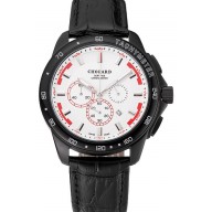 Replica Chopard Mille Miglia GTS White Dial Black Leather Bracelet 1453999