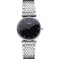 Replica Longines La Grande Classique Stainless Steel Black Dial Diamond Markers Homme 622111