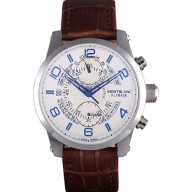Replica Luxury Montblanc Flyback Brown Leather Band 621626