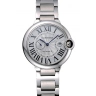 Replica Swiss Cartier Ballon Bleu White Dial Stainless Steel Case Steel Bracelet 622672