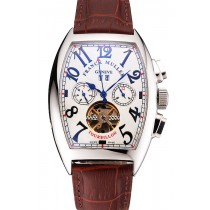 Designer Franck Muller Casablanca White Dial Red Accent Number Tourbillon 41958