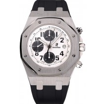 Hot Copy Swiss Audemars Piguet Royal Oak Offshore White Dial Stainless Steel Casr Black Rubber Strap 622851
