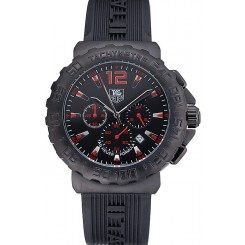 2016 Tag Heuer Formula 1 Chronograph Black Dial Black Bezel Red Numerals 622408