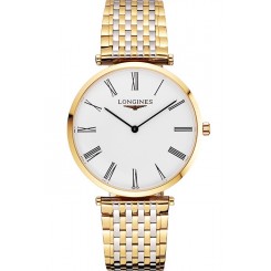AAAAA Swiss Longines Grande Classique White Dial Roman Numerals Gold Case Two Tone Bracelet