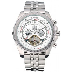 Best Breitling Bentley Mulliner Tourbillon White Dial Stainless Steel Case And Bracelet 622732
