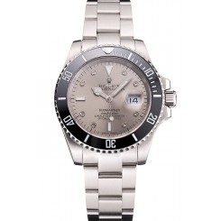 Best Imitation Swiss Rolex Submariner Silver Dial Diamond Markings Black Bezel Stainless Steel Case And Bracelet