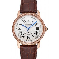 Best Swiss Cartier Ballon Bleu GMT Silver Dial Stainless Steel Case Two Tone Rose Gold Steel Bracelet