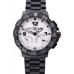Best Tag Heuer Formula One Calibre S White Dial Ion Plated Steinless Steel Bracelet 622298