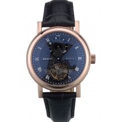 Breguet Classique Complications Rose Gold Case Black Leather Strap 80156