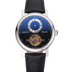 Breguet Classique Complications Stainless Steel Case Black Leather Strap 80158