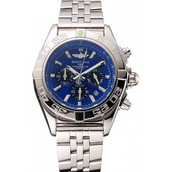 Breitling Chronomat 44 Blue Dial with Black Subdials Stainless Steel Bracelet 622508