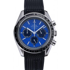 Cheap Omega Speedmaster Black Rubber Strap Blue Dial 622043