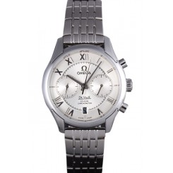 Copy Omega DeVille Stainless Steel Links White Dial 621561