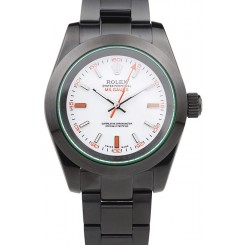 Copy Rolex Milgauss Pro-Hunter Tinted Green Saphire White Dial