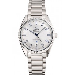 Fake Omega Globemaster Silver Dial Blue Hands Stainless Steel Case And Bracelet