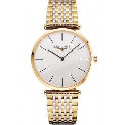 Fashion Swiss Longines Grande Classique White Dial Gold Case Two Tone Bracelet