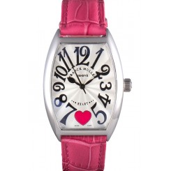 Franck Muller Heart Pink Leather Band 621586