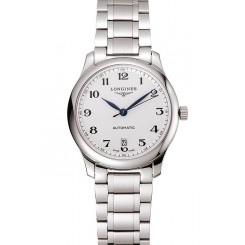 High Quality Imitation Swiss Longines Master White Dial Stainless Steel Bracelet 1453928