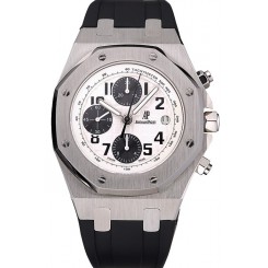 Hot Copy Swiss Audemars Piguet Royal Oak Offshore White Dial Stainless Steel Casr Black Rubber Strap 622851