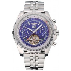 Imitation Breitling Bentley Mulliner Tourbillon Blue Dial Stainless Steel Case And Bracelet 622735