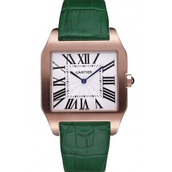 Imitation Designer Cartier Santos 100 Diamond Rose Gold Bezel 621933