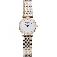 Imitation Longines La Grande Classique Two Tone Band White Dial Diamond Markers Femme 622102