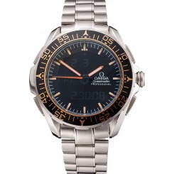 Imitation Omega Speedmaster Skywalker X-33 Black Dial Orange On Black Bezel Stainless Steel Case And Bracelet