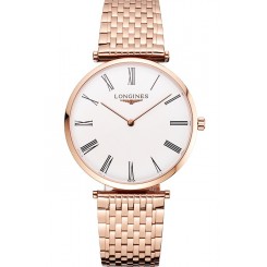 Imitation Swiss Longines Grande Classique White Dial Roman Numerals Rose Gold Case And Bracelet