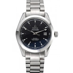 Knockoff Cheap Omega Seamaster Black Dial Stainless Steel Band 622165