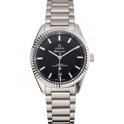 Luxury Omega Globemaster Black Dial Stainless Steel Case And Bracelet