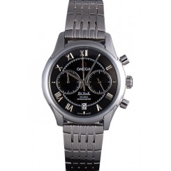 Omega DeVille Stainless Steel Links Black Dial 621560