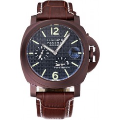 Panerai Luminor Brown Leather Strap Black Dial 80165