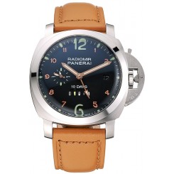 Panerai Radiomir Stainless Steel Bezel Orange Leather Bracelet 622317