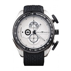 Porsche Regulator Power Reserve Black Case White Dial