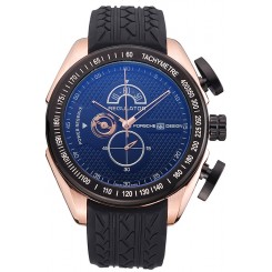 Porsche Regulator Power Reserve Rose Gold Case Black Dial