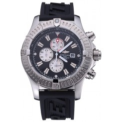 Replica Breitling Chronomat Evolution Black Dial Black Rubber Bracelet 622516