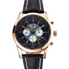 Replica Breitling For Bentley Mulliner Tourbillon White Dial Rose Gold Case Brown Leather Strap