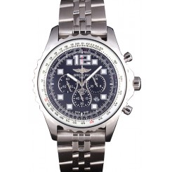 Replica Breitling Navitimer Stainless Steel Strap Black Dial 98236