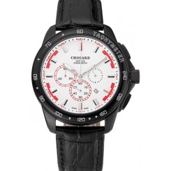 Replica Chopard Mille Miglia GTS White Dial Black Leather Bracelet 1453999