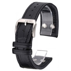 Replica IWC Black Leather Bracelet 622606