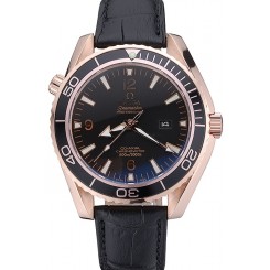 Replica Omega Seamaster Planet Ocean Ceragold Black Dial 622389