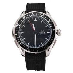 Replica Omega Speedmaster Skywalker X-33 Black Dial White On Black Bezel Stainless Steel Case Black Rubber Strap