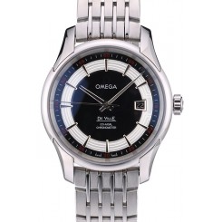Replica Omega Swiss DeVille Stainless Steel Bezel Black Dial 7600