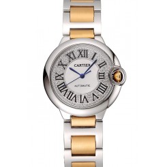Replica Swiss Cartier Ballon Bleu 40 MM Diamond Dial Gold And Staineless Steel Bracelet 1453889