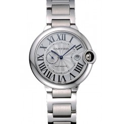 Replica Swiss Cartier Ballon Bleu White Dial Stainless Steel Case Steel Bracelet 622672