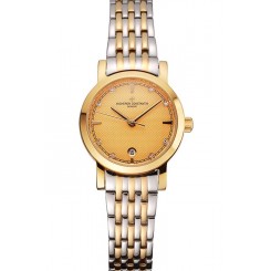 Top Vacheron Constantin Fine Gold Dial With Diamonds Gold Case Two Tone Bracelet