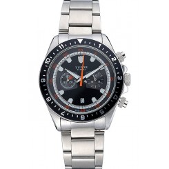 Tudor Heritage Chronograph Black Dial Stainless Steel Bracelet 622418
