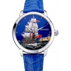 Ulysse Nardin Classico HMS Caesar Limited Edition Blue Leather Strap 622423