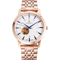 Vacheron Constantin Tourbillon White Dial Blue Numerals Rose Gold Case And Bracelet