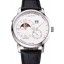 1:1 A. Lange & Sohne Grand Lange 1 Moon Phase White Dial Stainless Steel Case Black Leather Strap